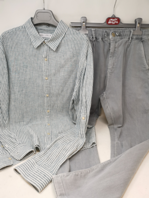 Completo Boy 13-14A Zara Camicia Righe Jeans   