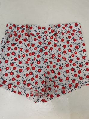 Pantalone Shorts Girl 24-30M Bianco Fiori   