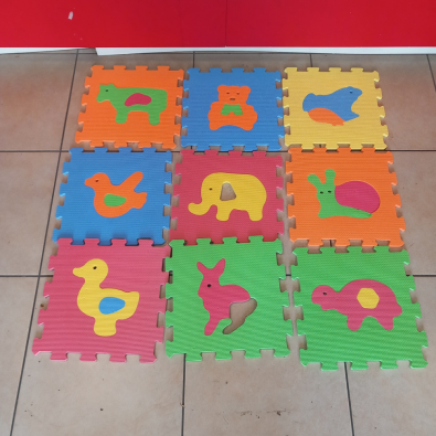 Tappeto Puzzle - 9 Pezzi - Animali  