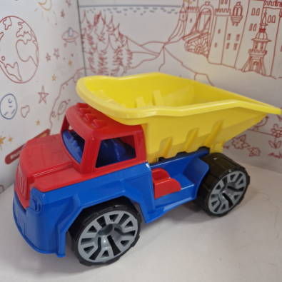 Camion Rosso Giallo Blu Con Ribaltabile   