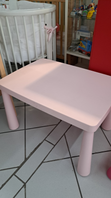 IKEA MAMMUT Tavolo per bambini, da interno/esterno rosso, 77x55 cm PLASTICA ROSA  
