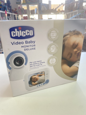 Pari A Nuovo Chicco Baby Monitor Top Deluxe  Con Videocamera - Video Display Fino A 220mt  