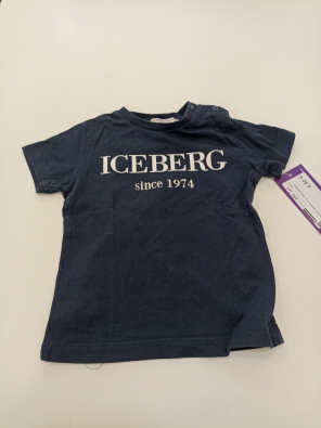 T-shirt Bimbo 12 Mesi Iceberg Blu  