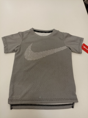 T-shirt Bimbo 5/6 Anni Nike Dri-fit Grigia  