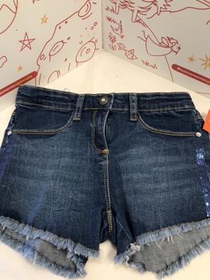 Short Jeans Bimba 8 A Melby Bande Laterali Paillettes   