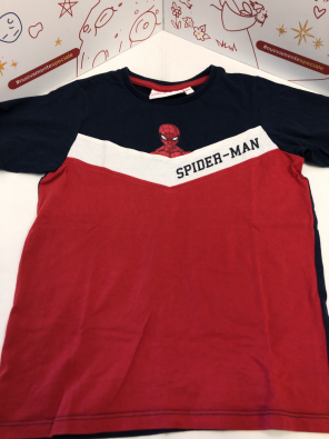 T Shirt Bimbo 6 A Spiderman Rossa Blu   