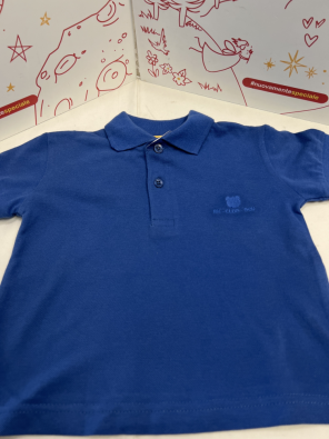 Maglietta Polo Bimbo 18m Blu  