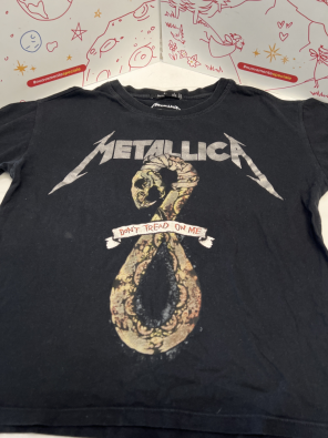 T Shirt Bimba 14 A ( S ) Nera Metallica   