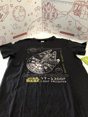 T Shirt Bimbo 10 A Star Wars Grigia Antracite   