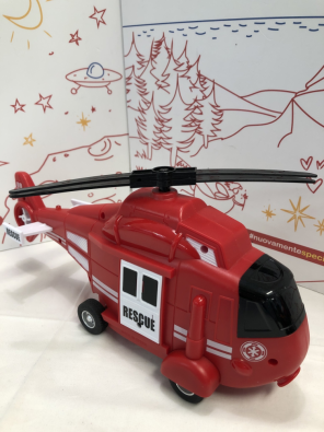 Elicottero Rosso Con Luci E Suoni Testato   