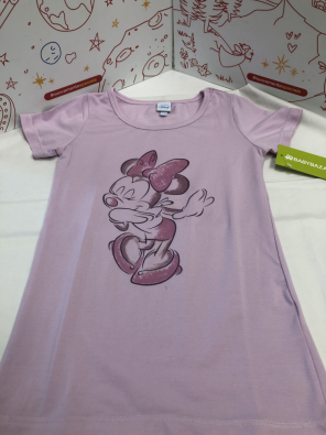 T Shirt Bimba 9-10 Disney Minnie Glicine   