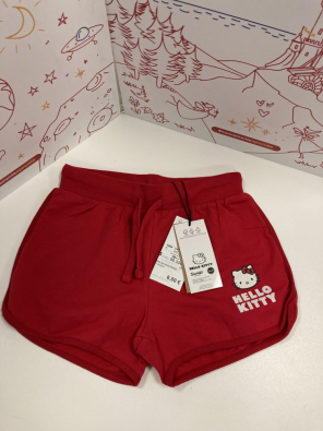 Shorts Bimba 8/9 Anni Rossi Hello Kitty Nuovi  