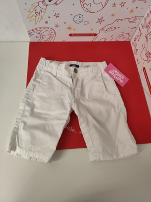 Pantaloni Corti Bimbo Bianco 4 Anni sarabanda  