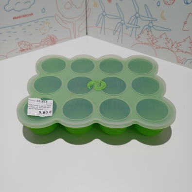 chuckle Contenitore Pappa per Bambini in Silicone, 12 Scomparti x75ml - Senza BPA Freezer  
