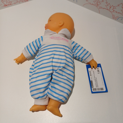 Bambola Bebè Vestito Righe Rosa E Righe Blu  
