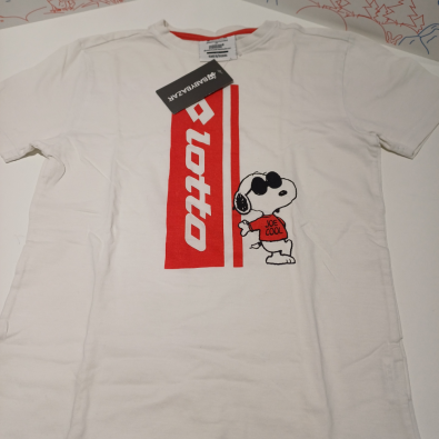 Tshirt Bimbo 10 Anni Bianca Snoopy  