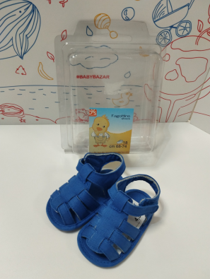 Sandalo Neonato 18 Blu   