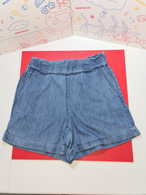 Shorts Bimba 10 Anni Simil Jeans  