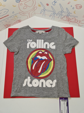 Maglietta 2/4 Anni Grigia Rolling Stones  