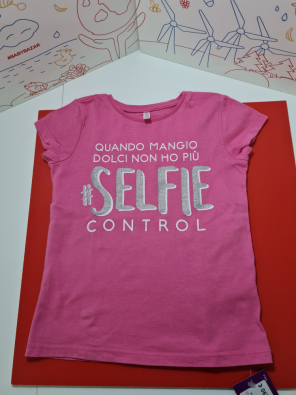 Maglietta 3/4 Anni Fucsia Selfie Idexè  