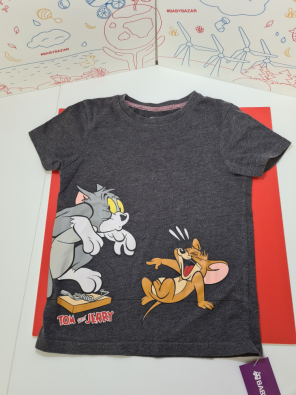Maglietta 5/6 Anni Grigia Tom And Jerry   