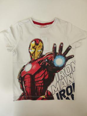 T-shirt Avengers 4/5a Bimbo Bianca Stampa Iron Man