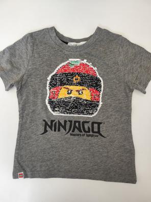 T-shirt H&M Ninjago 3/4a Bimbo Grigia Con Girabrilla