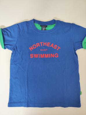 T-shirt Gant 5/6a Bimbo Cm.110/116 Blu Stampa Swimming