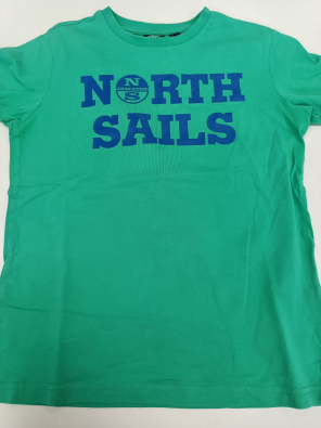 T-shirt North Sails 10a Bimbo Cm 140 Verde Stampa Blu