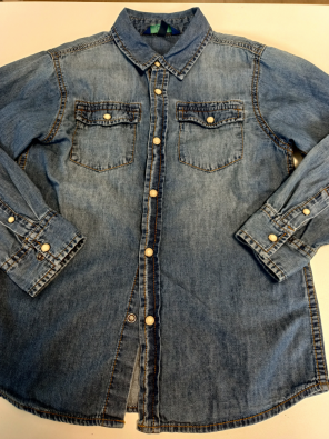 Camicia Jeans OVS 8/9a Bimbo Cm.134 Cotone Leggero