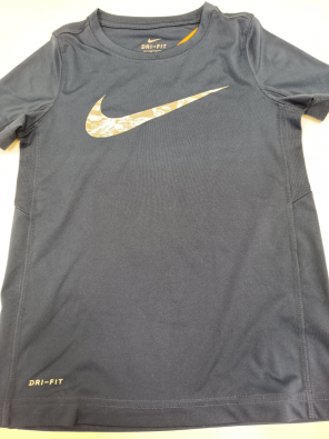T-shirt Nike 6/8a Bimbo Cm.122/128 Blu Stampa Logo