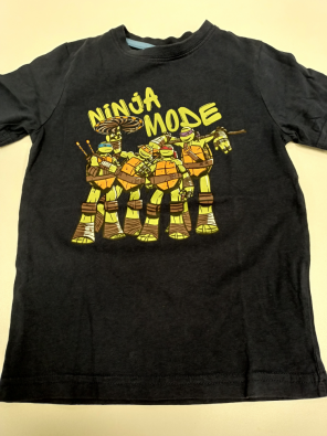 T-shirt Nickelodeon 3/4a Bimbo Cm 98/104 Blu Stampa Ninja Mode