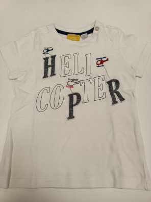 T-shirt Chicco 2a Bimbo Cm.92 Bianco Stampa Copter