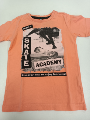 T-shirt Idexè 2/3a Bimbo Cm.98 Arancio Stampa Academy
