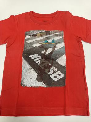T-shirt Nike 5/6a Bimbo Cm.110/116 Rosso Stampa Skate