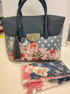 Borsa L'atelier Du Sac Handbag + Pashmina Azzurra Fant Floreale