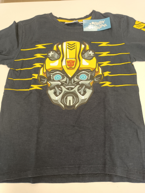 T-shirt Transformers 9/10a Bimbo Cm.140 Blu Stampa Logo