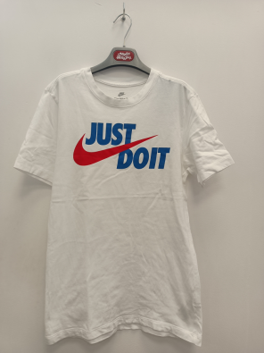 T-shirt Nike 13a Bimbo Bianco Stampa Just Do It