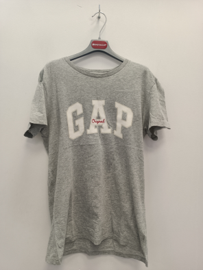 T-shirt Gap  Taglia XS Bimba Grigio Stampa Logo Bianco