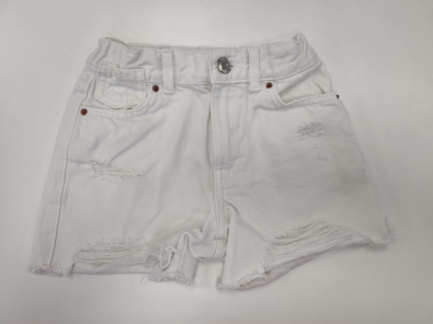 Pantaloncino Zara 6a Bimba Cm 116 Tela Jeans Bianca 