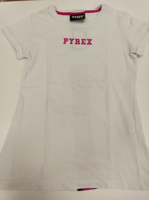 T-shirt Pyrex 9/10a Bimba Rosa Paillettes Dietro