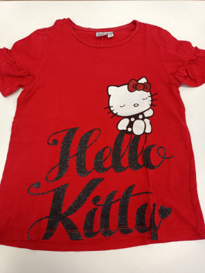T-shirt O. Marines Hello Kitty 7/8a Bimba Rossa Stampa Hello Kitty