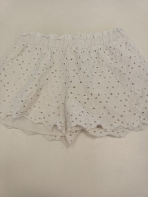 Pantaloncino Zara 4/5a Bimba Cm.110 Bianco Sangallo