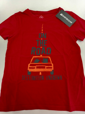 T-shirt Tex 4/5a Bimbo Rosso Stampa Road