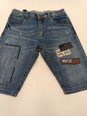 Bermuda Jeans Zara  11/12a Bimbo Cm.152 Stampa Bandiera UK