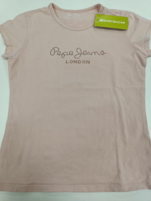 T-shirt Pepe Jeans  12a Bimba Rosa Stampa Logo